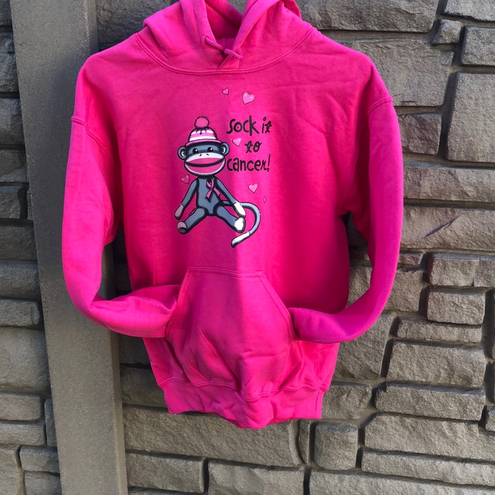 Sock it to cancer pink Sz Small Hoodie